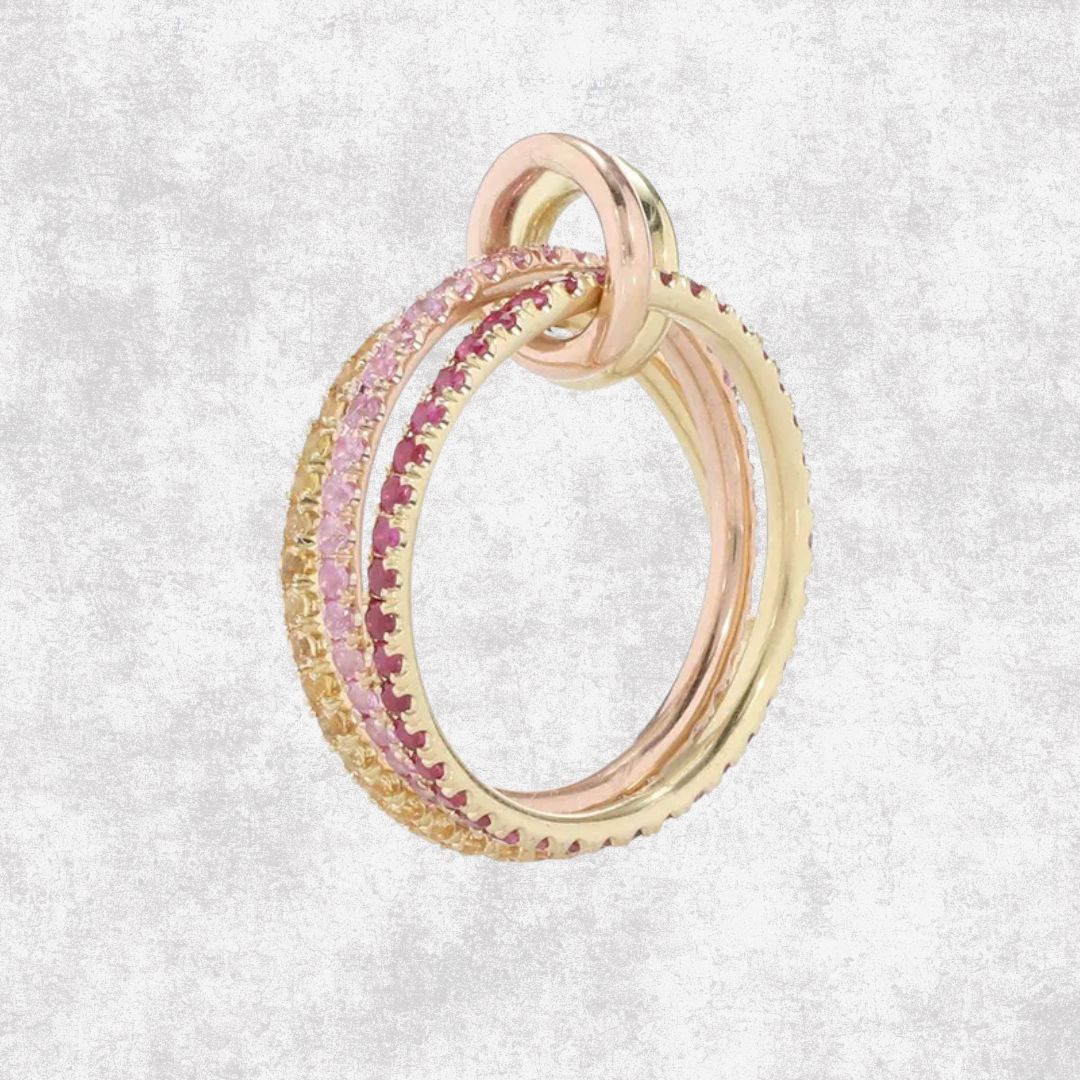 Anillo Triple Rosa