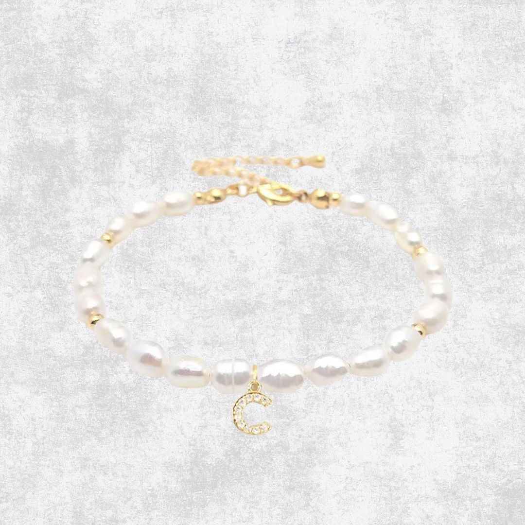 Pulsera Letra Perlas