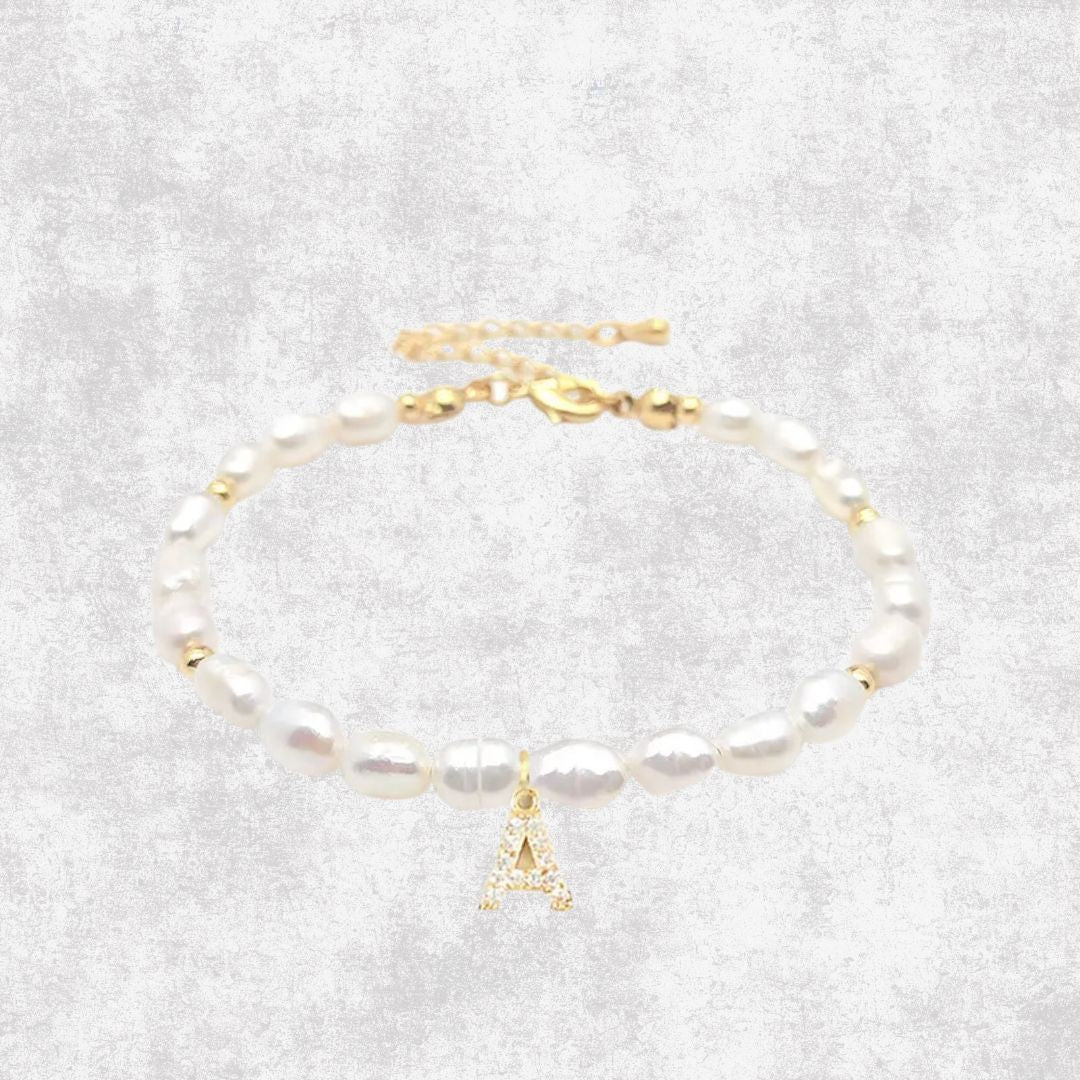 Pulsera Letra Perlas