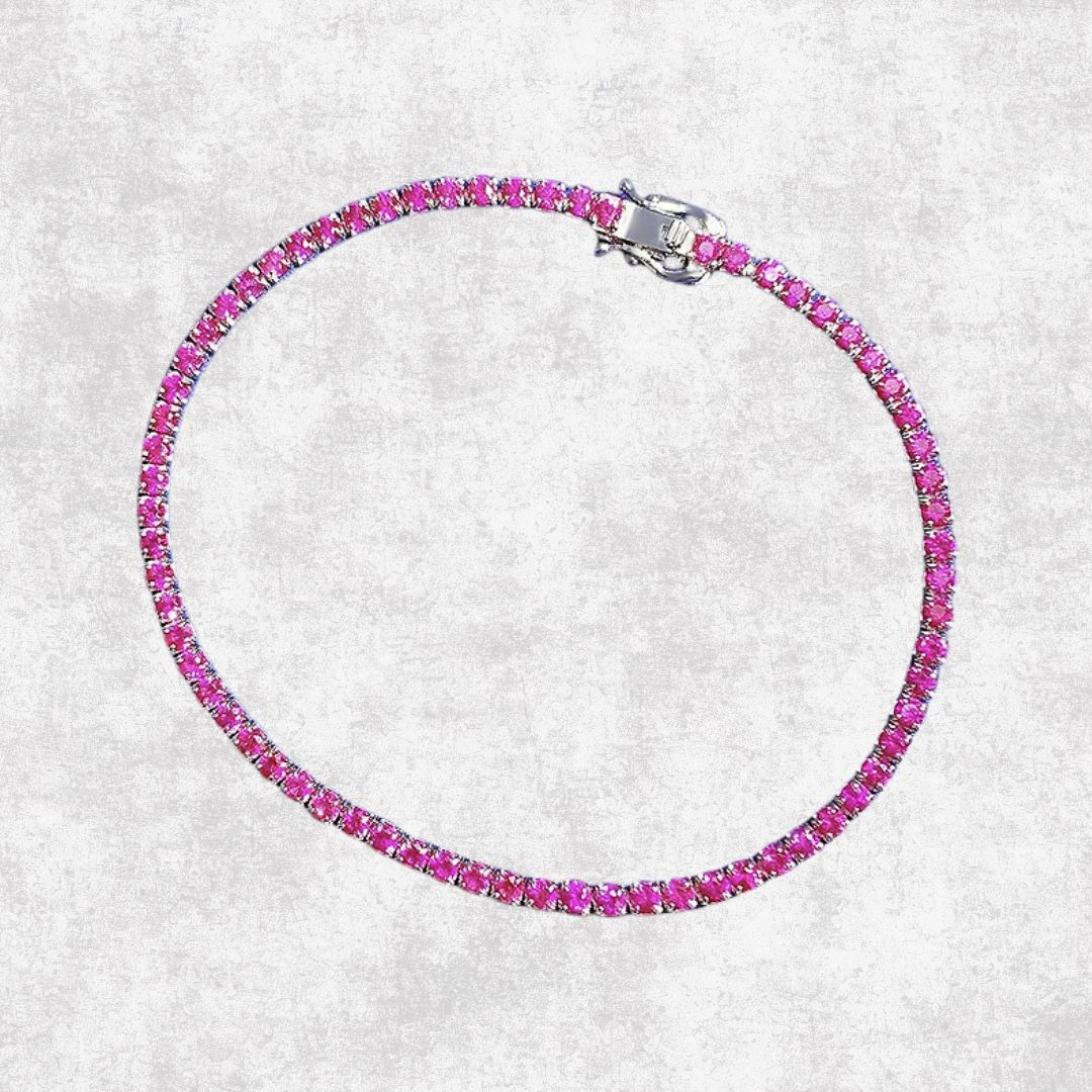 Pulsera Tennis Rosa