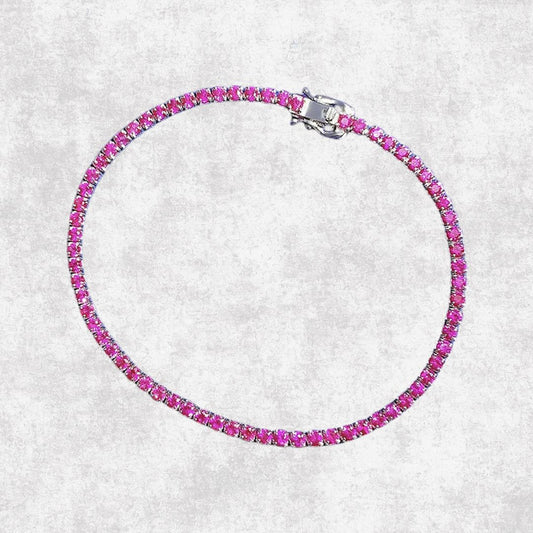 Pulsera Tennis Rosa