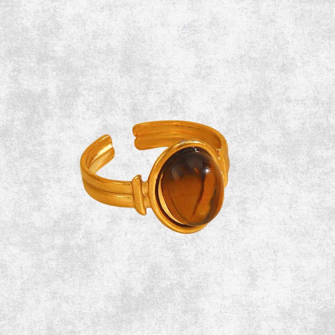 Anillo Piedra Café